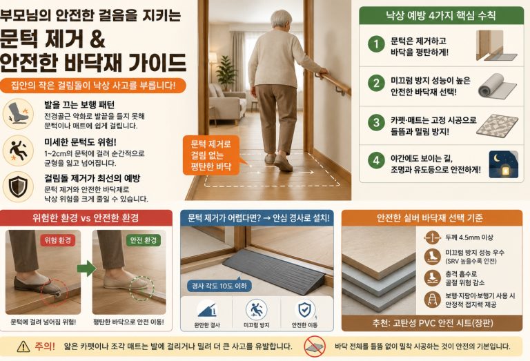 4편 : 문턱 제거와 바닥재 선택: 걸림돌을 없애는 홈 케어의 시작